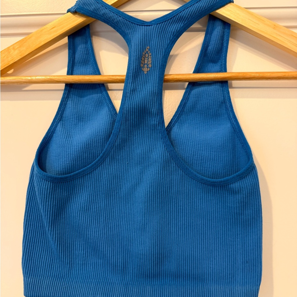 GUC FP Movement by Free People Blue Ribbed Tank Top